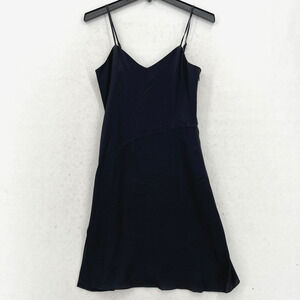 Lita By Ciara Silk V Neck Slip Dress Black Women's XS Adjustable Straps Feminine